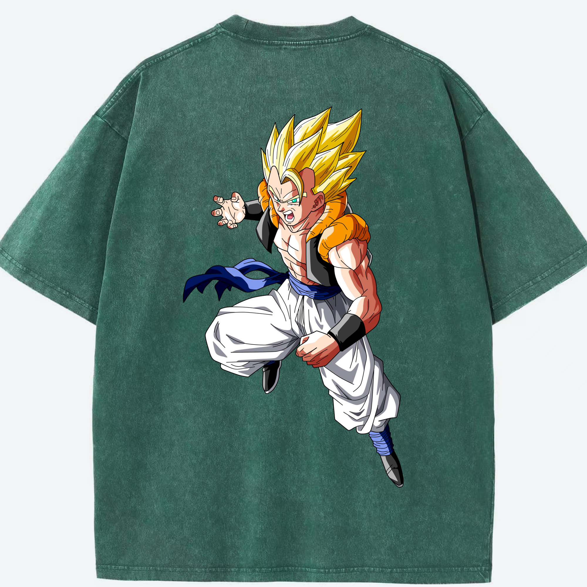 （画像用） ドラゴンボール ベジータ四世（Bejīta Yonsei）DRAGON BALL Vegeta IV 綿100% ヴィンテージ風 半袖Tシャツ（背面プリント）